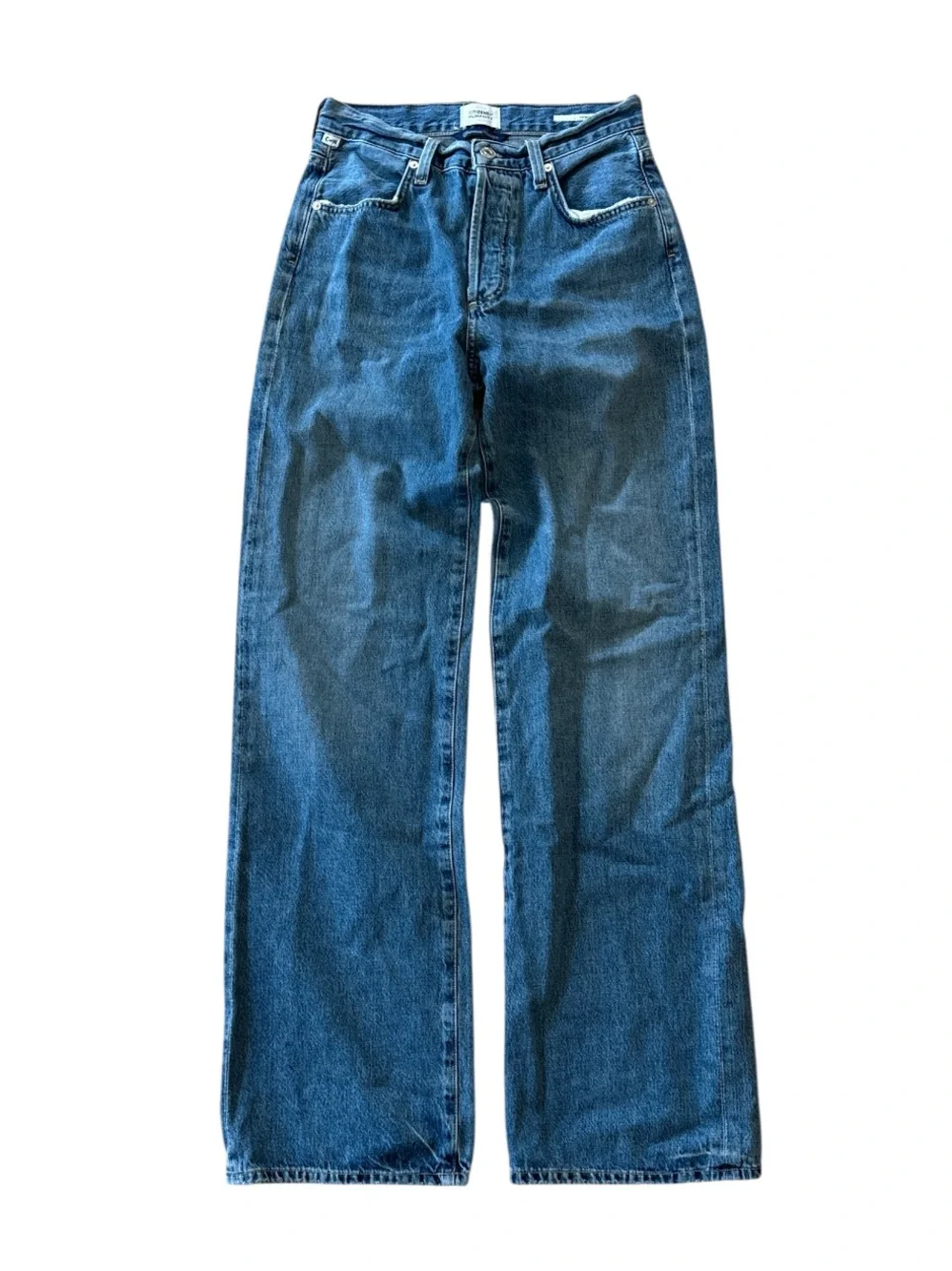 Citizens of Humanity Annina Straight Leg Medium Wash Jeans Size: 25